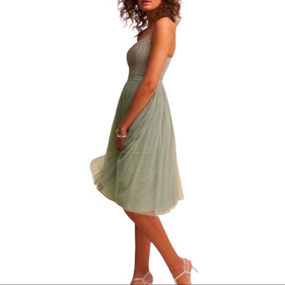 Needle & Thread x BHLDN Coppelia 2 / XS Pink Silver Beaded Bodice Tulle-Skirt - Picture 7 of 10